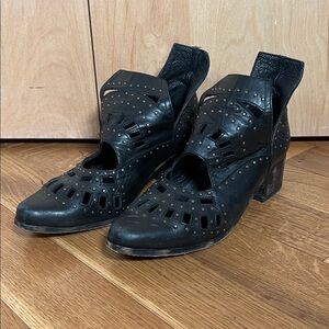 Sbicca Studded Black Cutout Booties